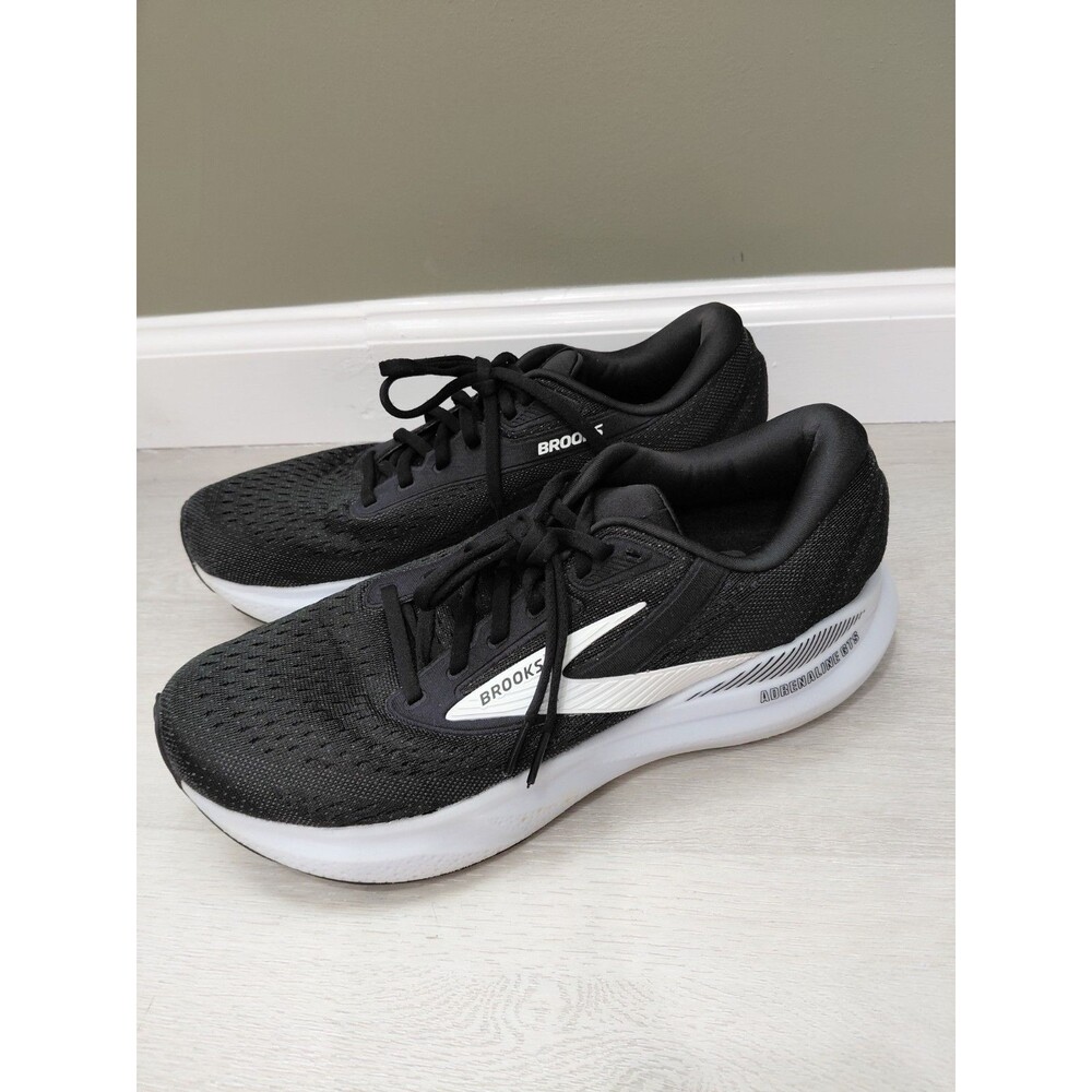 Size 9.5D- Brooks Adrenaline GTS 24 Black White Men's Sneakers - Picture 12 of 16